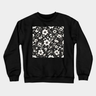 White Flowers Crewneck Sweatshirt